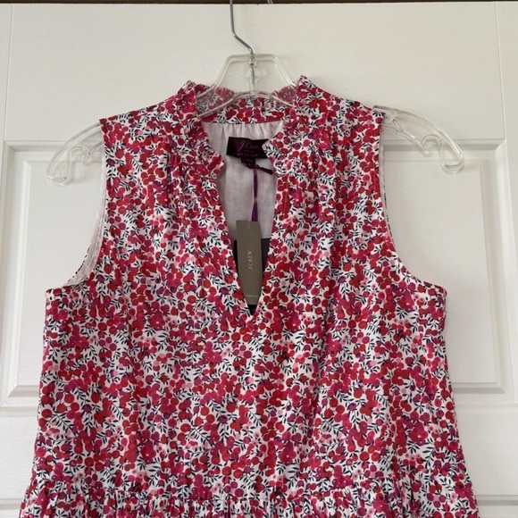 J. Crew Red Floral Sleeveless Dress - Picture 2 of 9